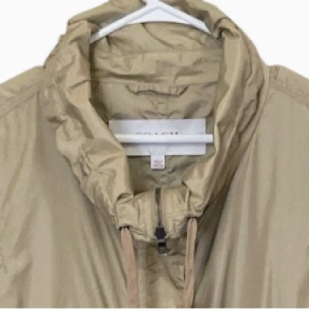 Coach Tan Lightweight Drawstring Waist WIndbreaker Jacket Women's Large Utility